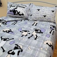 Shaun the Sheep Plaid Duvet Cover Bedding Set - Multi / Junior - image 1