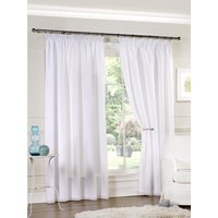 Aalia Lined Voile Curtains - White / 137cm / 116cm