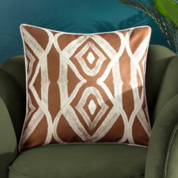 Cape Ikat Reversible Cushion - Rust / Feather - thumbnail 2