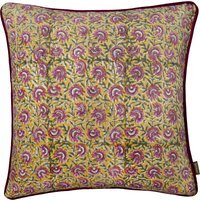Chedworth Piped Velvet Cushion - Golden / 80 Feather 20 Polyester