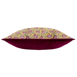 Chedworth Piped Velvet Cushion - Golden / 80 Feather 20 Polyester - thumbnail 3