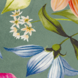 Nectar Garden Petunia Floral Piped Cushion - Teal / Feather - thumbnail 4