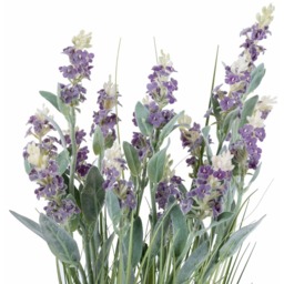 Homescapes Artificial Purple Lavender Plant in Metallic Ceramic Pot, 66 cm Tall - Purple - thumbnail 2
