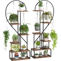 6-Tier Metal Plant Stand - Brown - thumbnail 2
