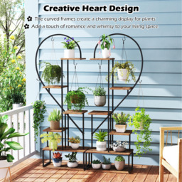 6-Tier Metal Plant Stand - Brown - thumbnail 4