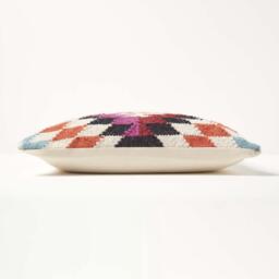 Homescapes Handwoven Kilim Cushion with Feather Filling - Orange - thumbnail 4