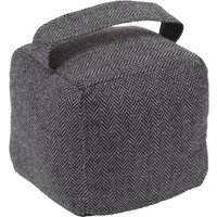 16 x 16cm Herringbone Door Stop - Grey / 14cm
