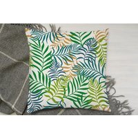 Green Tropical Palm Leaves Cushion - Green / 60 - image 1
