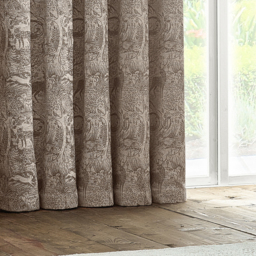 Set of 2 Winter Woods Chenille Eyelet Curtains - Taupe / 168cm / 137cm - thumbnail 5