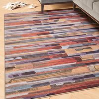 Multi-Colour Abstract Washable Area Rug - Multicolour / 80cm x 150cm - image 1