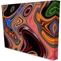 Psychedelic - Wrapped Canvas Graphic Art - Orange / 91cm / 61cm - thumbnail 1