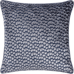 Lanzo Cut Velvet Piped Cushion - Dusk / Polyester - thumbnail 2