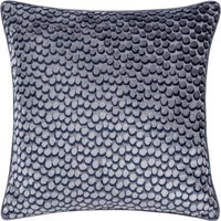 Lanzo Cut Velvet Piped Cushion - Dusk / Polyester - thumbnail 1