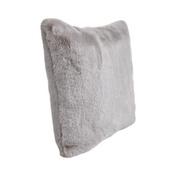 Large Rabbit Faux Fur Cushion - Grey - thumbnail 4