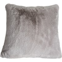Large Rabbit Faux Fur Cushion - Grey - thumbnail 1