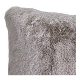 Large Rabbit Faux Fur Cushion - Grey - thumbnail 3