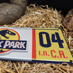 Jurassic Park Replica Number Plate Tin Sign - Multi - thumbnail 4