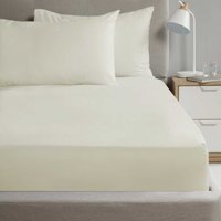 56P Polycotton Flat Sheet - Cream / King