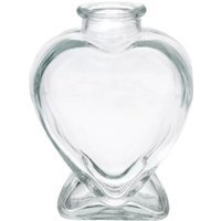 Glass Heart Shaped Vase H11.2cm - Clear