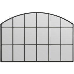 Arcus Overmantle Arch Wall Garden Mirror - Black / 75cm - thumbnail 3