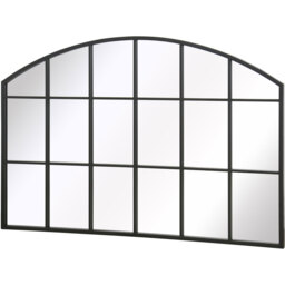 Arcus Overmantle Arch Wall Garden Mirror - Black / 75cm - thumbnail 4
