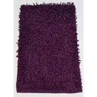 Oxford Shaggy Polycotton Super Absorbant Rug (88x55 cm) - Aubergine