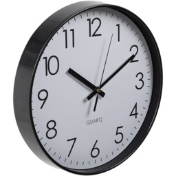 12-Inch Non-Ticking Battery-Operated Wall Clock - Black - thumbnail 4