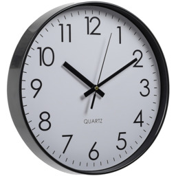 12-Inch Non-Ticking Battery-Operated Wall Clock - Black - thumbnail 3