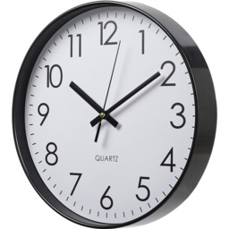 12-Inch Non-Ticking Battery-Operated Wall Clock - Black - thumbnail 5