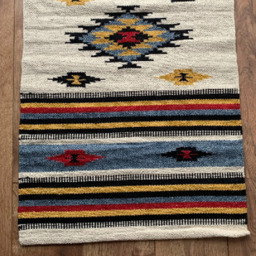 Kalaya Handloom Kilim Rug, 60 x 110cm - White - thumbnail 2