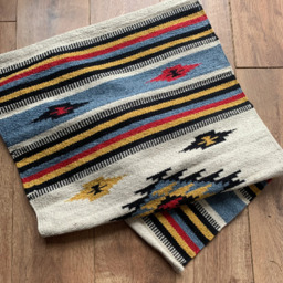 Kalaya Handloom Kilim Rug, 60 x 110cm - White - thumbnail 3