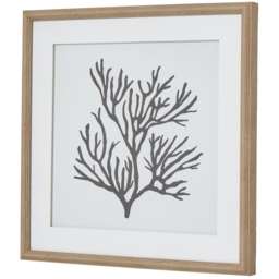 Coral Silhouette Art In Beaded Frame - Brown - thumbnail 3