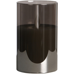 Set of 3 LED Glass Candles with Remote - Smoke Grey - thumbnail 3
