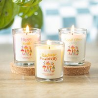 Set of 3 Funky Fungi Mushroom Votive Candles - White - image 1