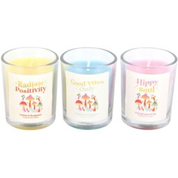 Set of 3 Funky Fungi Mushroom Votive Candles - White - thumbnail 3