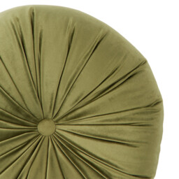 Round Velvet Cushion - Green - thumbnail 4