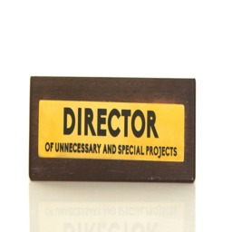 Wooden Desk Sign - Director - Brown - thumbnail 4