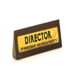 Wooden Desk Sign - Director - Brown - thumbnail 3