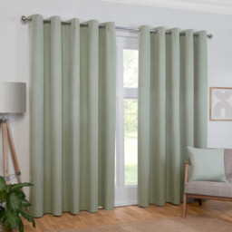 Linden Washable Blackout Curtain - Green / 229cm - thumbnail 2