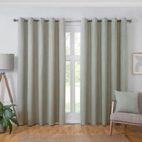 Linden Washable Blackout Curtain - Green / 229cm - thumbnail 1