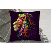 Purple Background In Popart Style Cushion - Purple / 60 - image 1