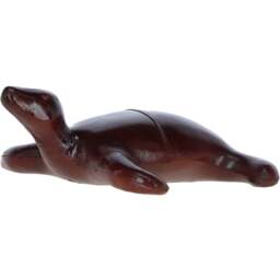 Handcrafted Leather Turtle Decorative Ornament - Chestnut - thumbnail 4