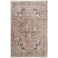 Beige Traditional Fringed Area Rug - Multicolour  / 170cm