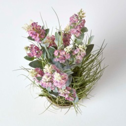 Homescapes Artificial Pink Lavender Plant in Metallic Ceramic Pot, 66 cm Tall - Purple - thumbnail 5