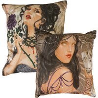 Alchemy Story Of The Rose Cushion Cover Gothic Mask - Multi