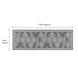 JVL Expression Machine Washable Entrance Doormat and Runner Set - Grey - thumbnail 2