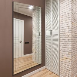 MirrorOutlet Luxford All Glass Bevelled Large Dress Mirror 174 x 85cm - All glass - thumbnail 2