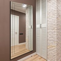 MirrorOutlet Luxford All Glass Bevelled Large Dress Mirror 174 x 85cm - All glass