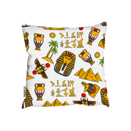 Ancient Egyptian Hieroglyphics Outdoor Cushion - Orange / 60cm - thumbnail 2