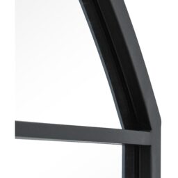 MirrorOutlet The Arcus Metal Framed Window Arched Wall or Mantle Mirror - Black - thumbnail 5